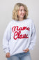 1897 Active Mama Clause Embroidered Fleece Sweatshirt for Women in Ice Grey