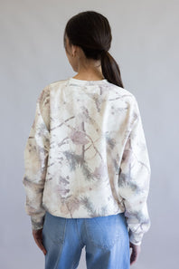 Relaxed Fit Fleece Sweatshirt for Women in Pink Camo