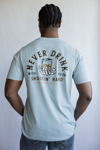 Sendero Provisions Shootin Hand T-Shirt for Men in Sky Blue
