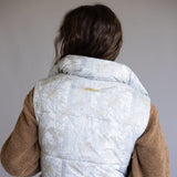 Simply Southern Cropped Puffer Vest for Women in Camo White