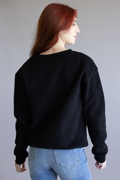 Simply Southern Embroidered Dilara Ghost Crewneck for Women in Black
