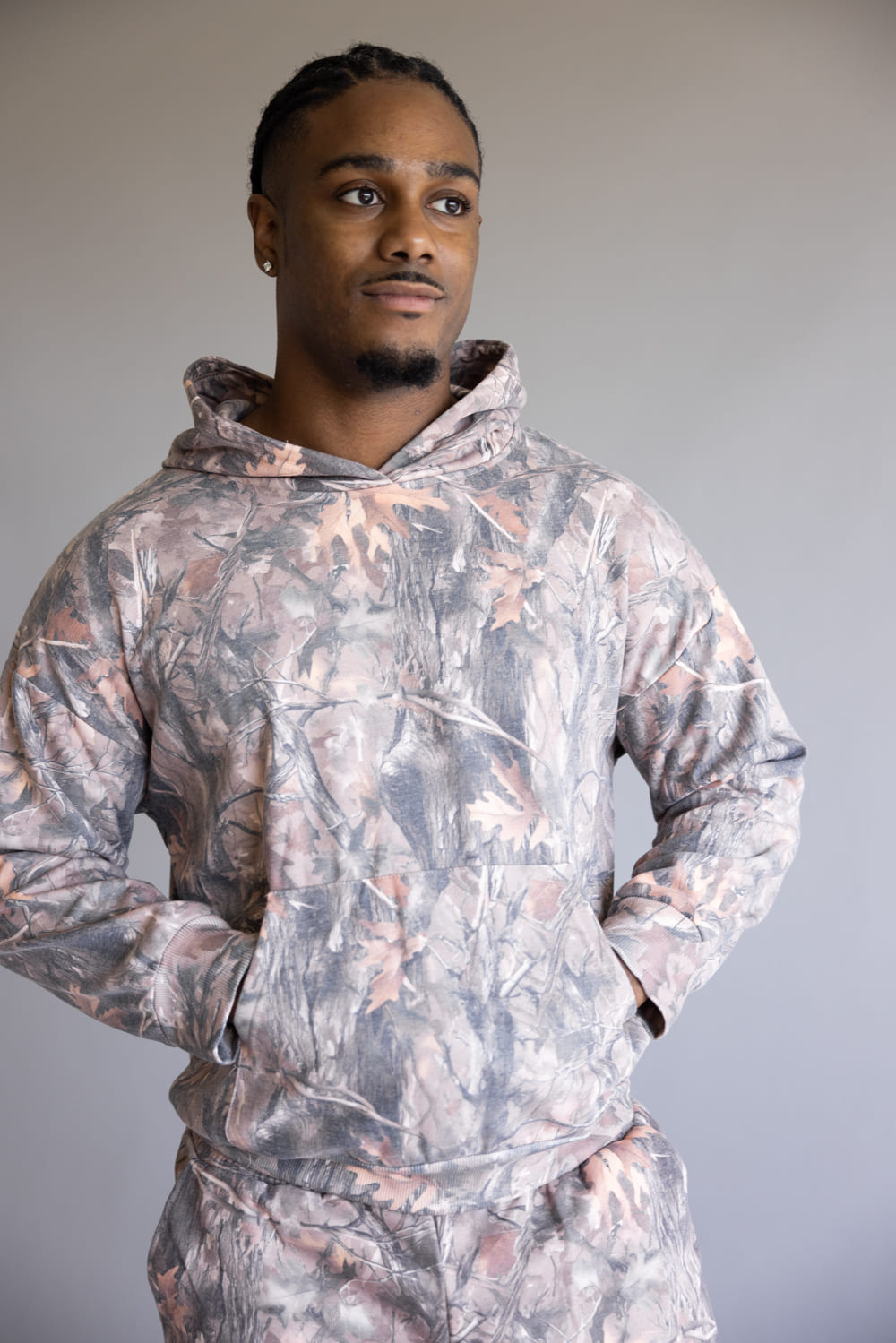 Simply Southern Camo Fleece Hoodie for Men in Brown