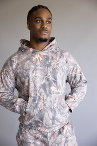 Simply Southern Camo Fleece Hoodie for Men in Brown