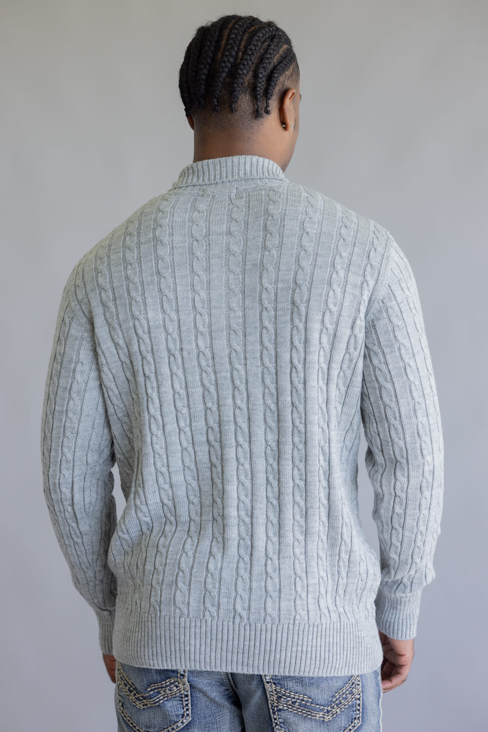 Simply Southern Grayson Quarter Zip Neck for Men in Grey