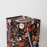 Simply Southern Rolling Tote Bag in Black Floral