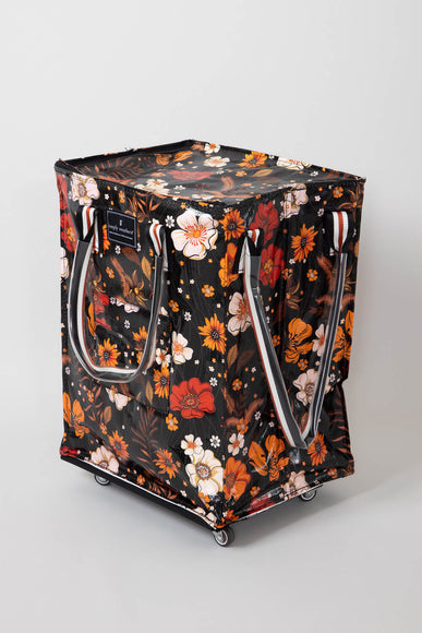 Simply Southern Rolling Tote Bag in Black Floral