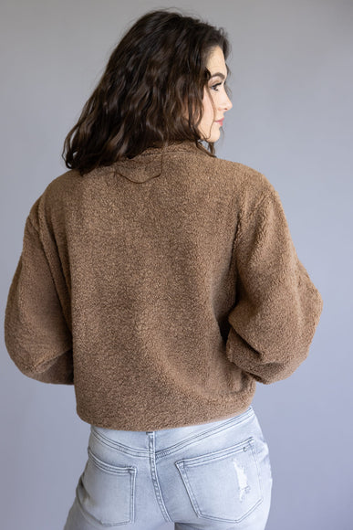 Simply Southern Taylor ½ Zip Pullover for Women in Latte