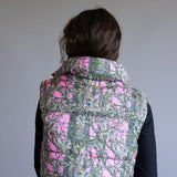 Simply Southern Cropped Puffer Vest for Women in Camo Pink