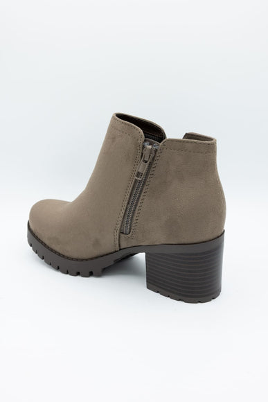 Soda Thumb Lug Booties for Women in Deep Taupe