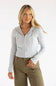 Pink Rose Full Zip Sweater for Women in Heather Grey | PF6S44938-WHITEHGREY