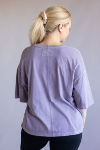 Free People We The Free Perfect Oversized Tee for Women in Plum Ash 