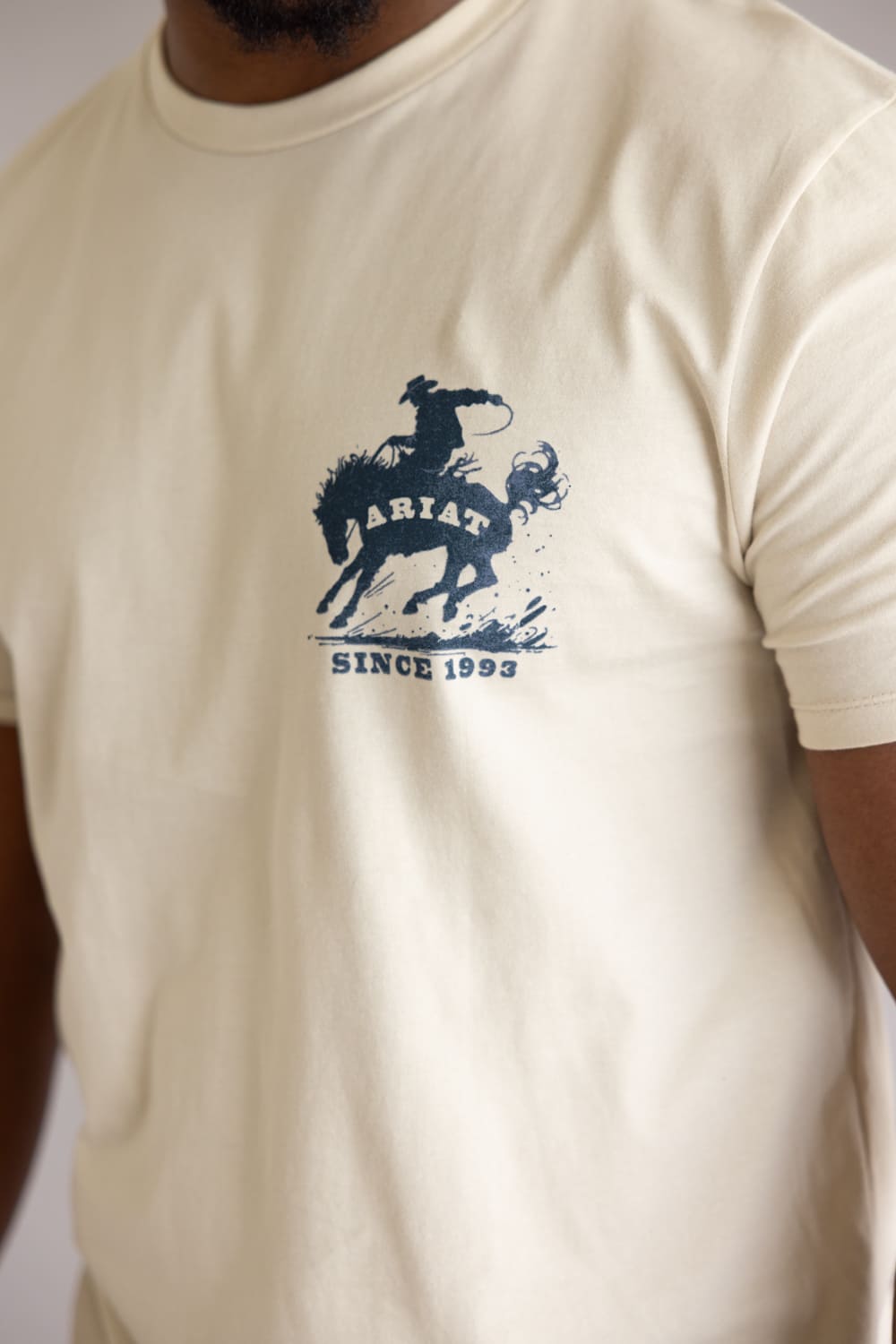  Ariat Split Freedom Painted T-Shirt for Men in Soft Silt 