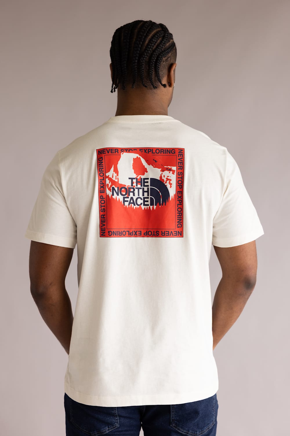 The North Face Stay Exploring Tee for Men in White Dune