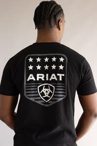  Ariat Patriotic Badge T-Shirt for Men in Black 