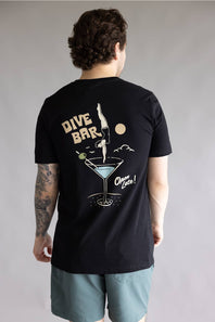 Jetty Dive Bar T-Shirt for Men in Black