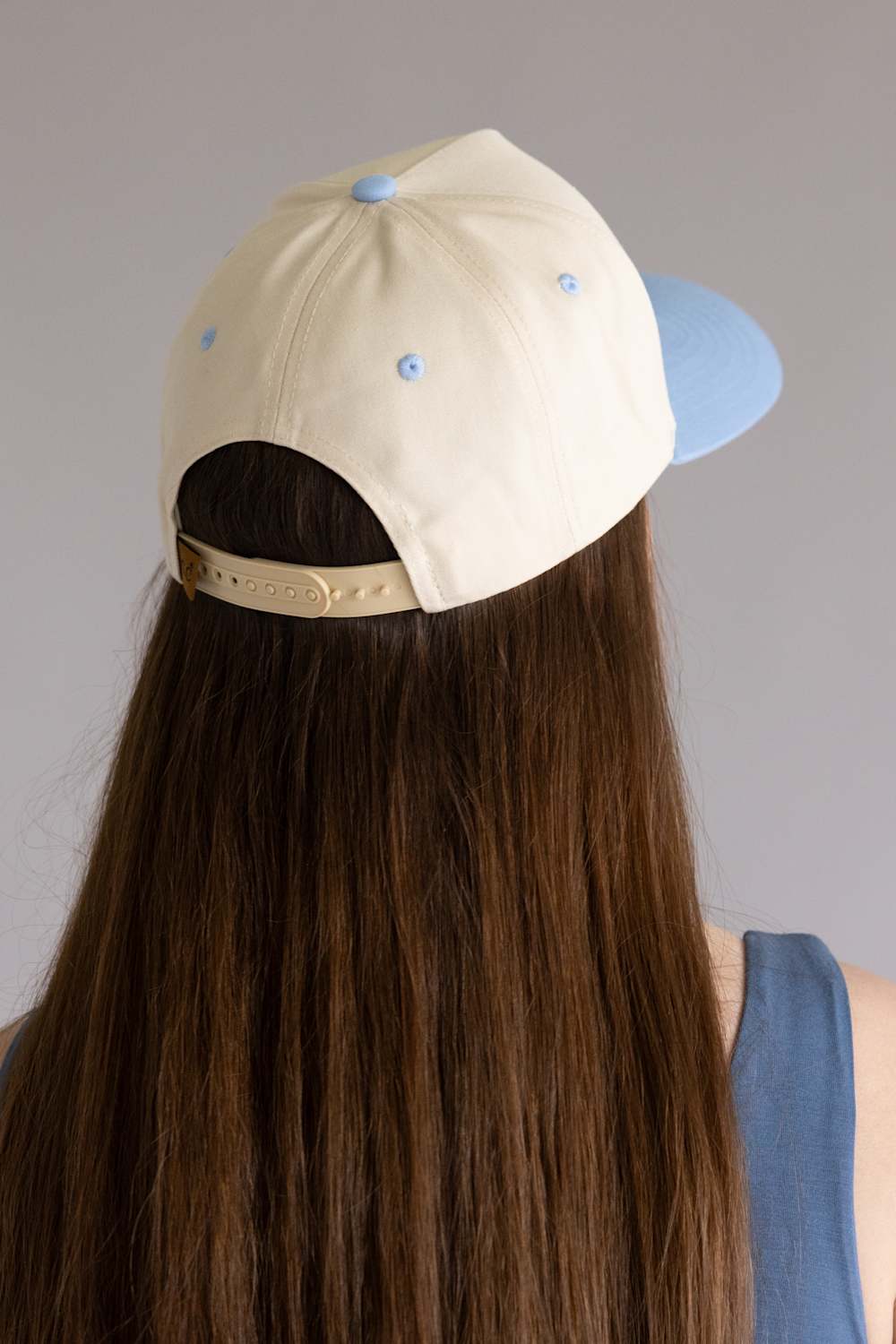 C.C. Sunkissed Trucker Hat for Women in Cream Blue
