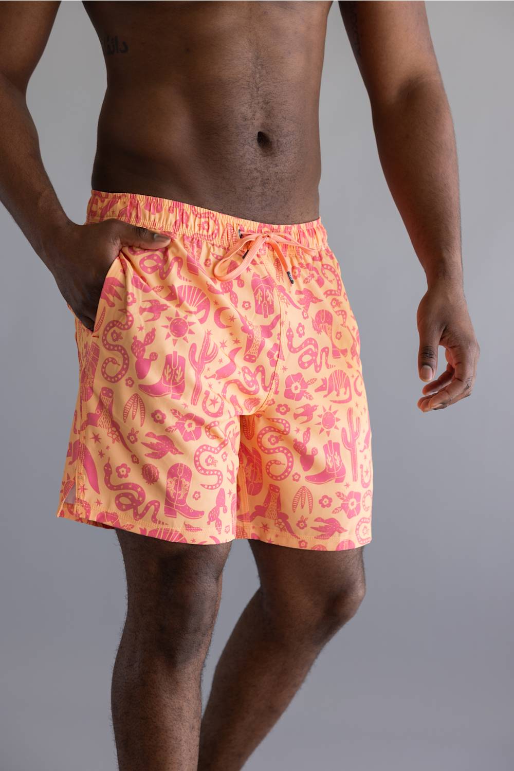 Saxx 2n1 Oh Buoy Swim Shorts for Men in Peach Jelly