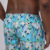 Floral Print 6” Swim Shorts for Men in Navy