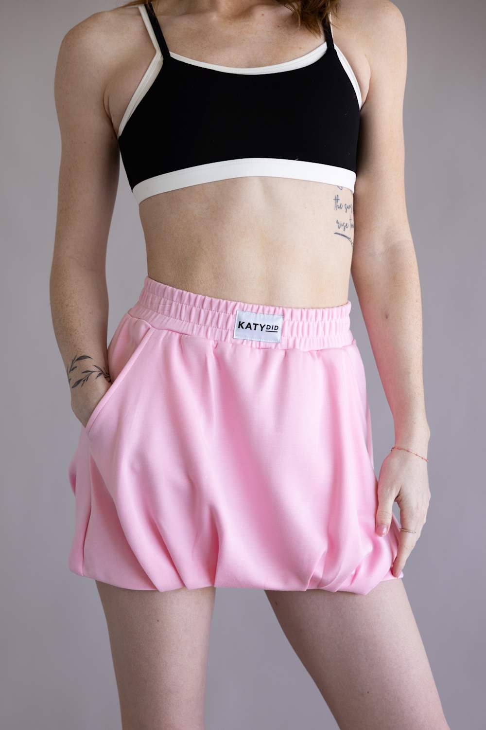 Scuba Bubble Skirt for Women in Pink