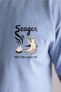 Seager Smokey T-Shirt for Men in Faded Denim