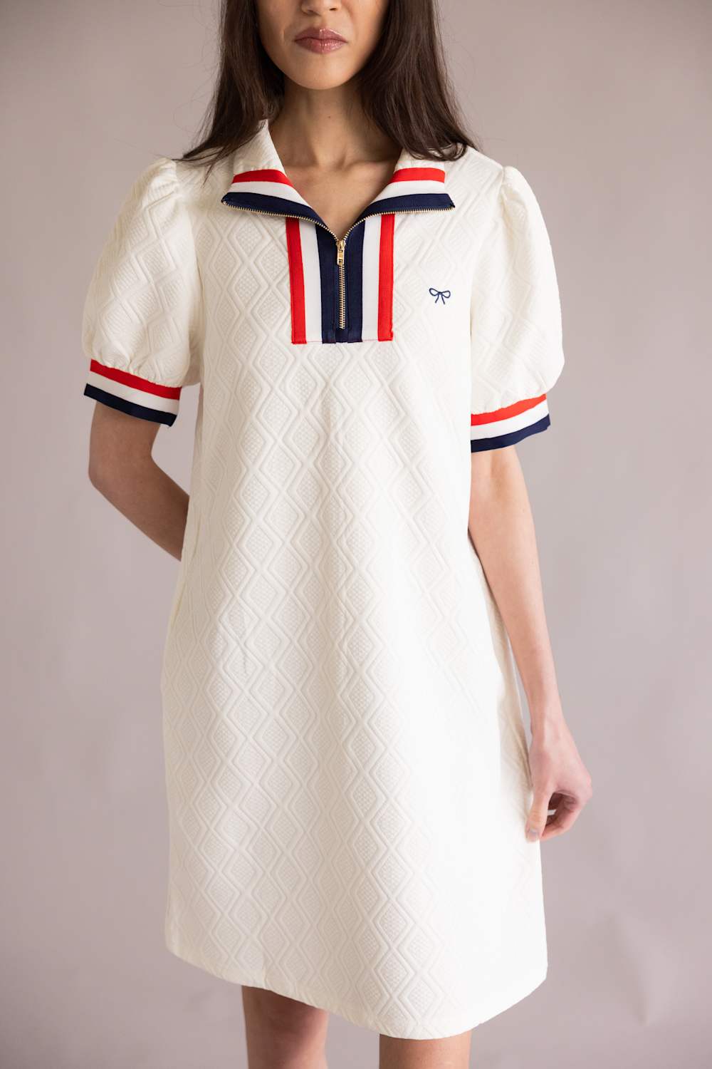 Simply Southern American Girl Zip Dress for Women in White