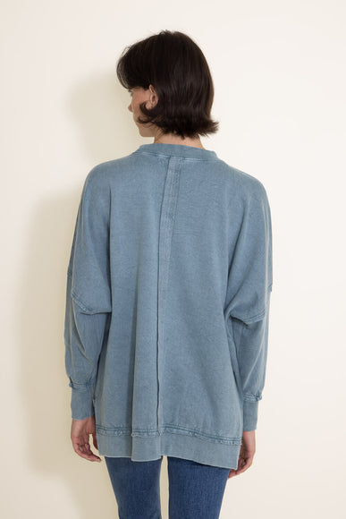 Simply Southern Butterfly Distressed Pullover for Women in Blue