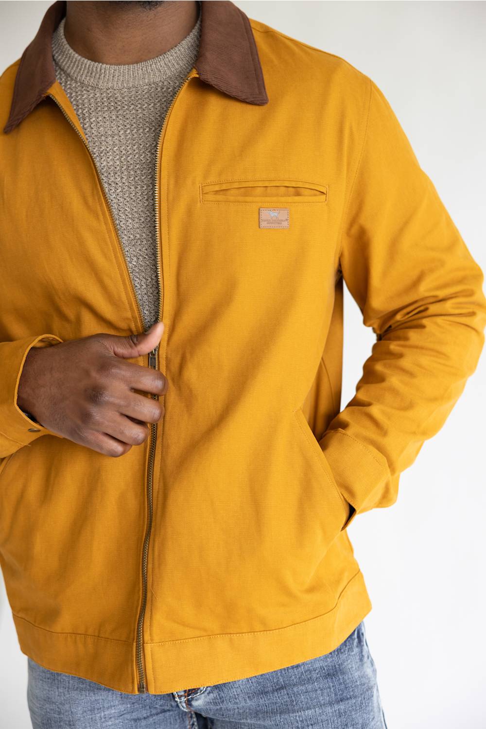 Simply Southern Canvas Jacket for Men in Brown