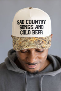 Simply Southern Country & Beer Snapback Hat for Men in Ivory