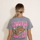 Simply Southern Cowgirls T-Shirt for Women in Heather Grey