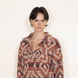 Womens Simply Southern Clothing Cropped Navajo Shacket for Women in Red
