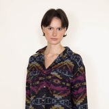 Simply Southern Womens Cropped Patterned Shacket for Women in Multi 