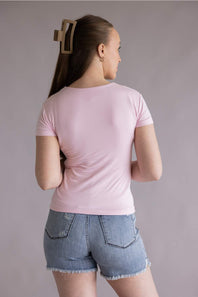 Simply Southern Double Layer T shirt Pink