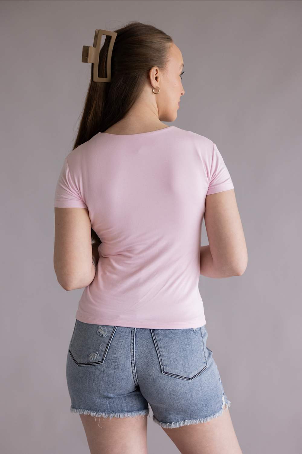 Simply Southern Double Layer T shirt Pink