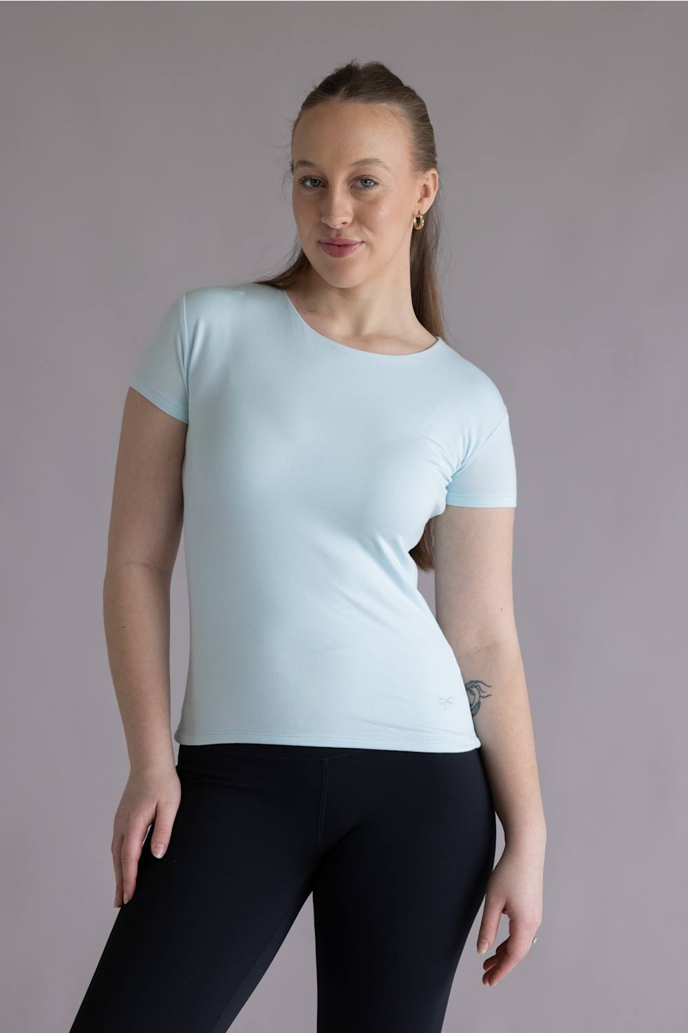 Simply Southern Double Layer T shirt light blue