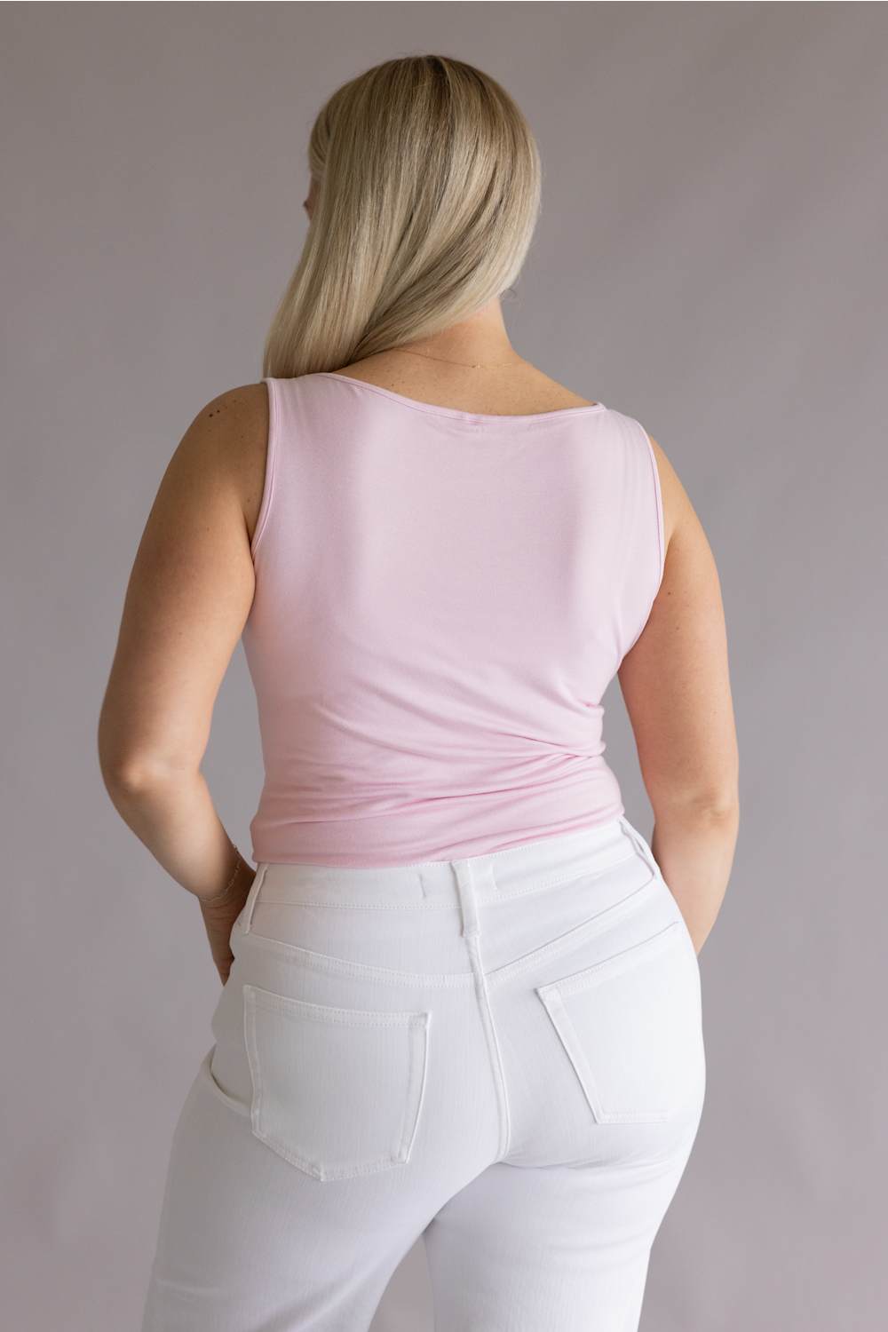 Simply Southern Double Layer Tank Top for Women in Pink | PP-0126