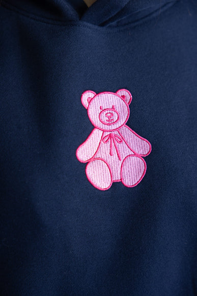 Simply Southern Embroidered Dilara Bear Hoodie for Women in Navy Blue