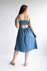 Simply Southern Embroidered Dress for Women in Navy