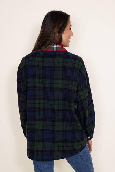 Womens Simply Southern Shirts Holiday Multi Plaid Flannel for Women in Red
