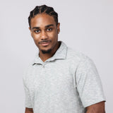 Simply Southern Knit Polo Shirt for Men in Grey