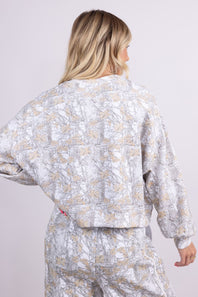 Womens Simply Southern Laney Modal Pullover for Women in White Camo