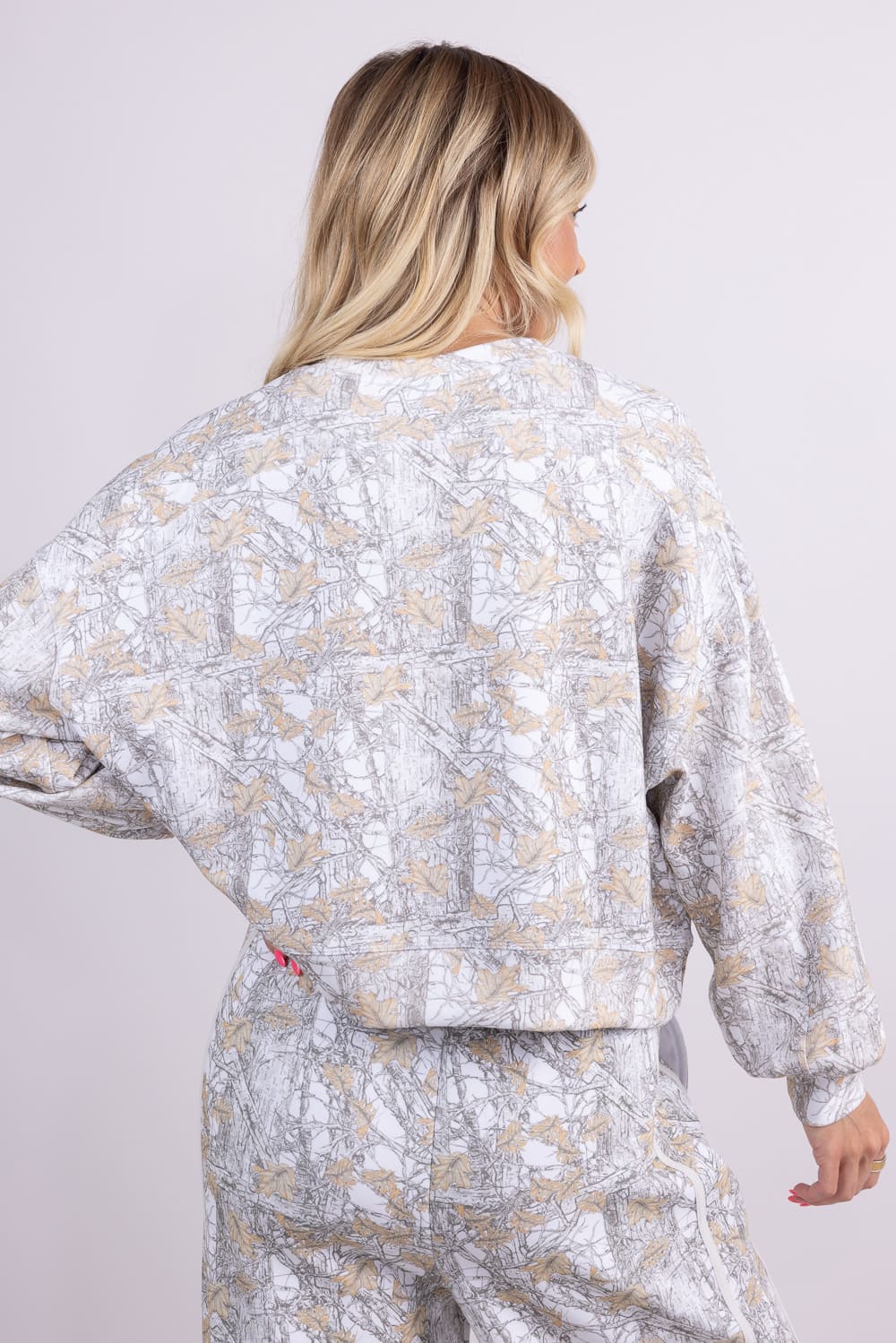 Womens Simply Southern Laney Modal Pullover for Women in White Camo