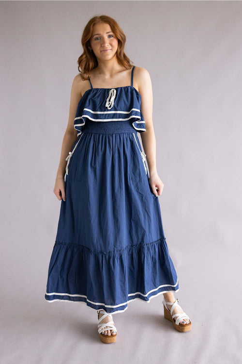 Simply Southern Nautical dress navy white