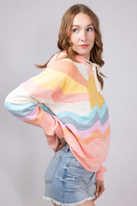 Womens Simply Southern Patched Sun Hoodie for Women in Multi