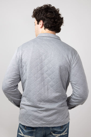 Simply Southern Quilted Shacket for Men in Ash