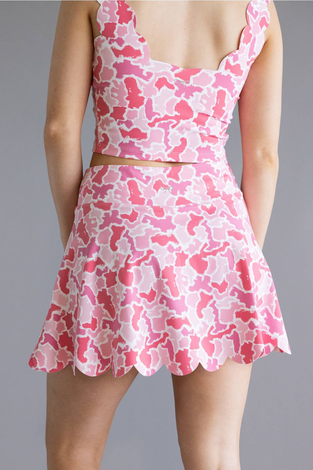 Simply Southern Scalloped Skirt for Women in Pink Camo