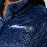 Simply Southern Women's Sherpa Simply Soft Pullover for Women in Navy