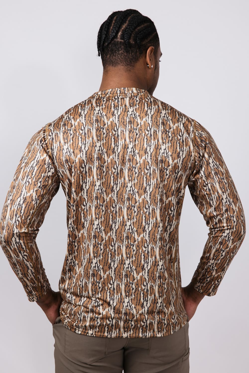 Simply Southern Mens Sport Shirt for Men in Brown Camo