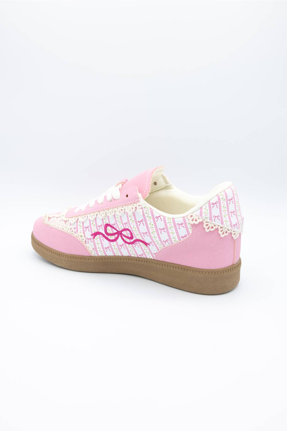 Simply Southern Summer Sneakers for Women in Pink Bow