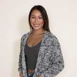 Simply Southern Women Tutti Frutti Cardigan for Women in Mix Grey
