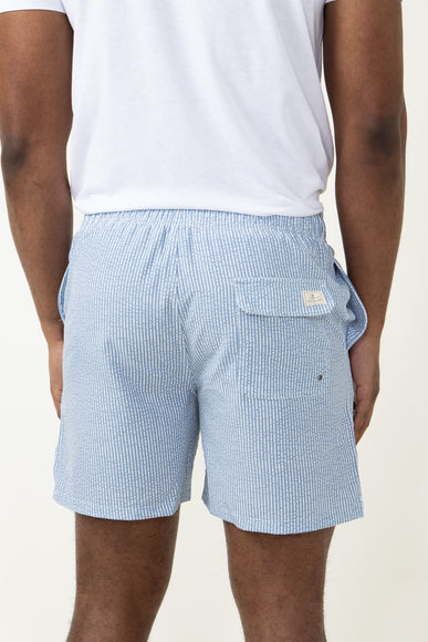 Simply Southern Vertical Stripe Swim Shorts for Men in Blue